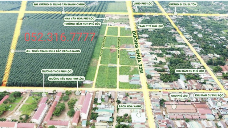 Bán đất chính chủ giá rẻ bao sổ trung tâm hành chính huyện Krông năng